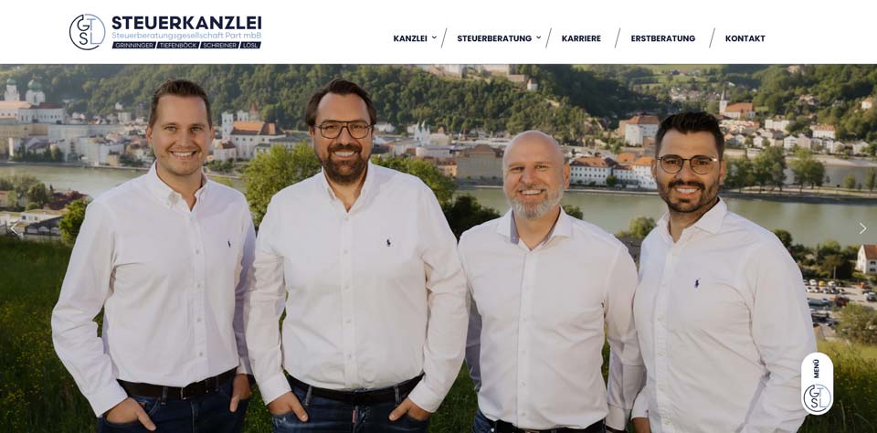 Agentur-Referenz: Website Steuerberater in Passau - Steuerkanzlei Grinninger / Tiefenböck / Schreiner / Lösl</p>
<p>